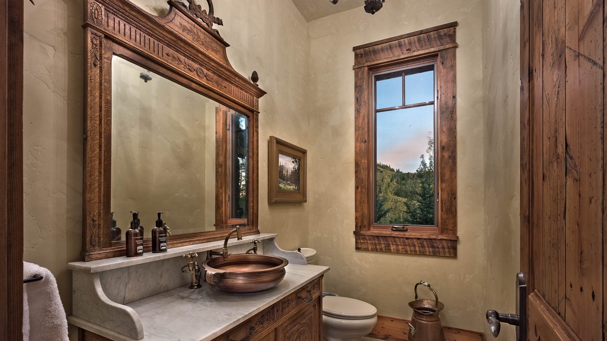 Main level powder room