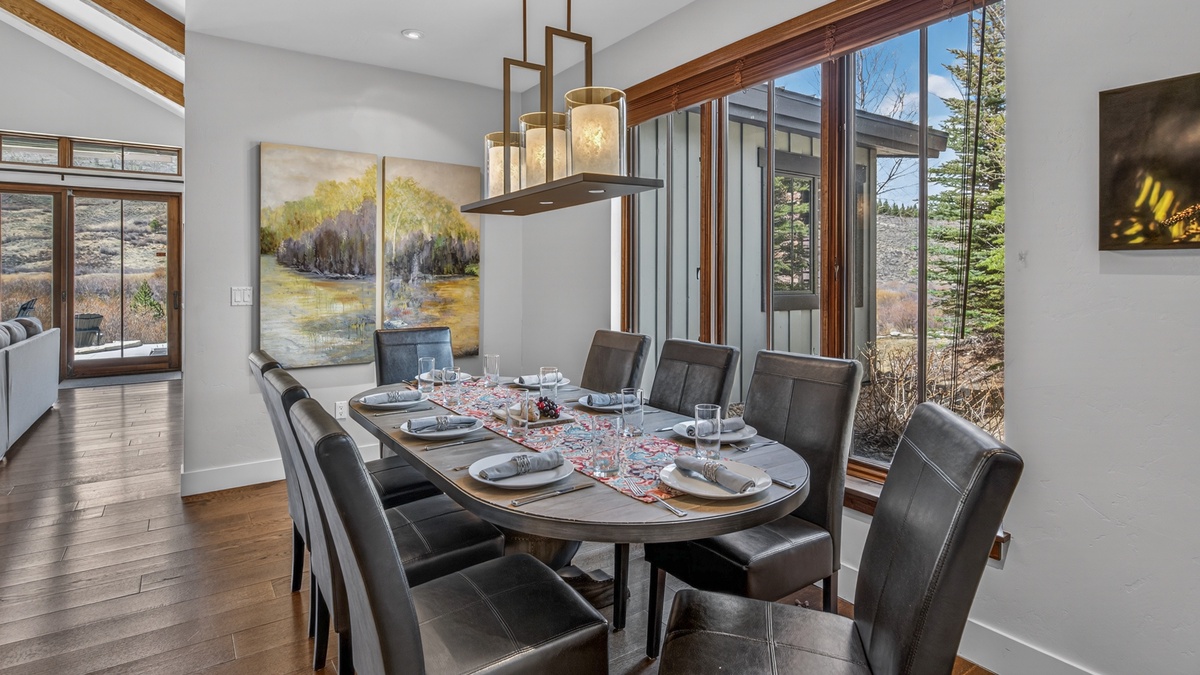 Dining Area, Main Level - Dining table beside windows with views