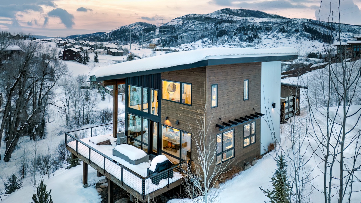 Exterior Snowy Evening view