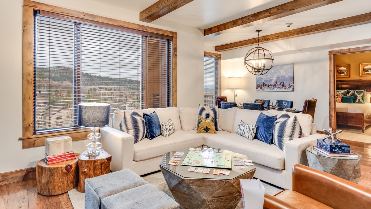 Great Room, Main Level - Comfortable space with plush sofa