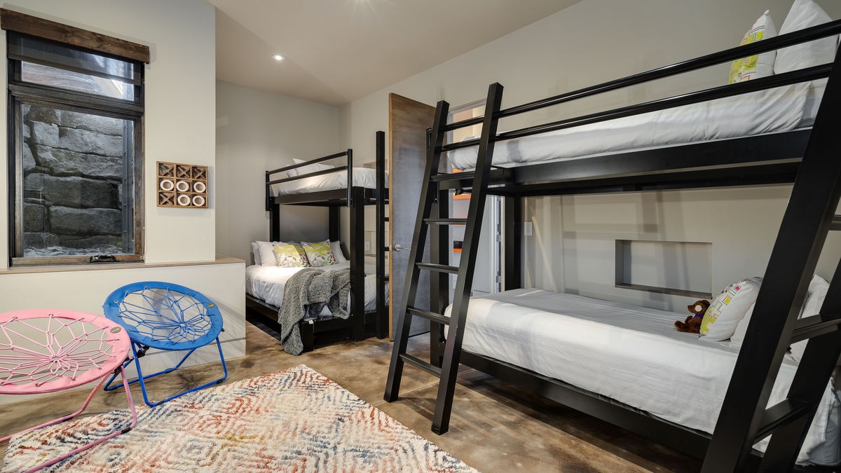 Bedroom 5, Lower Level - Bunk room with 3 sets of bunks sleeps up to 8
