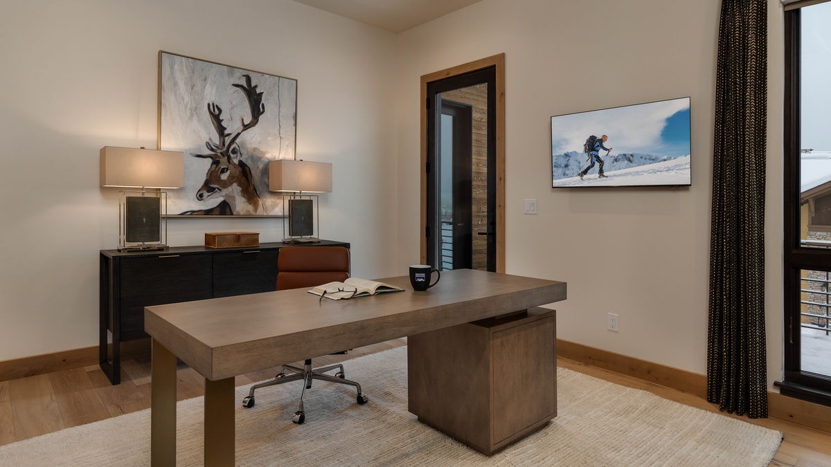 Office on main level with a sleeper sofa