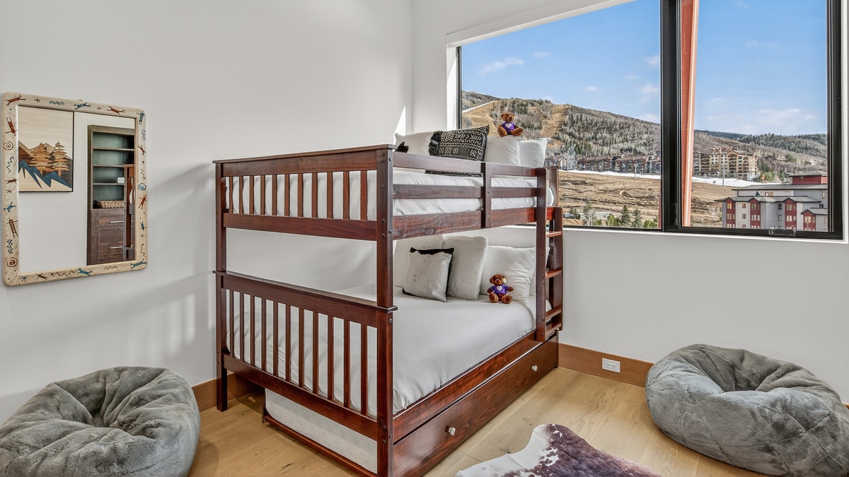 Bedroom 3, Lower Level - Two full-over-full bunk beds, each with a twin trundle