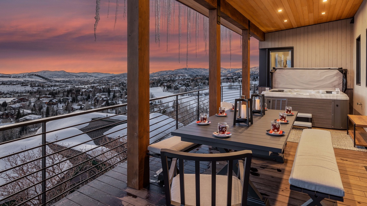 Soak in sunsets on the back deck