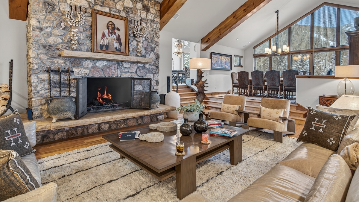 Great Room, Main Level - With fire place