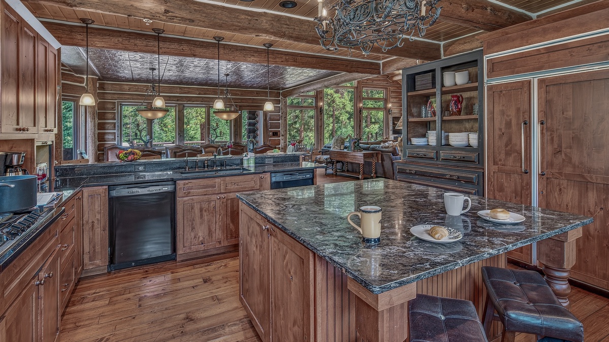 Kitchen, Main Level - Island with surrounding countertops