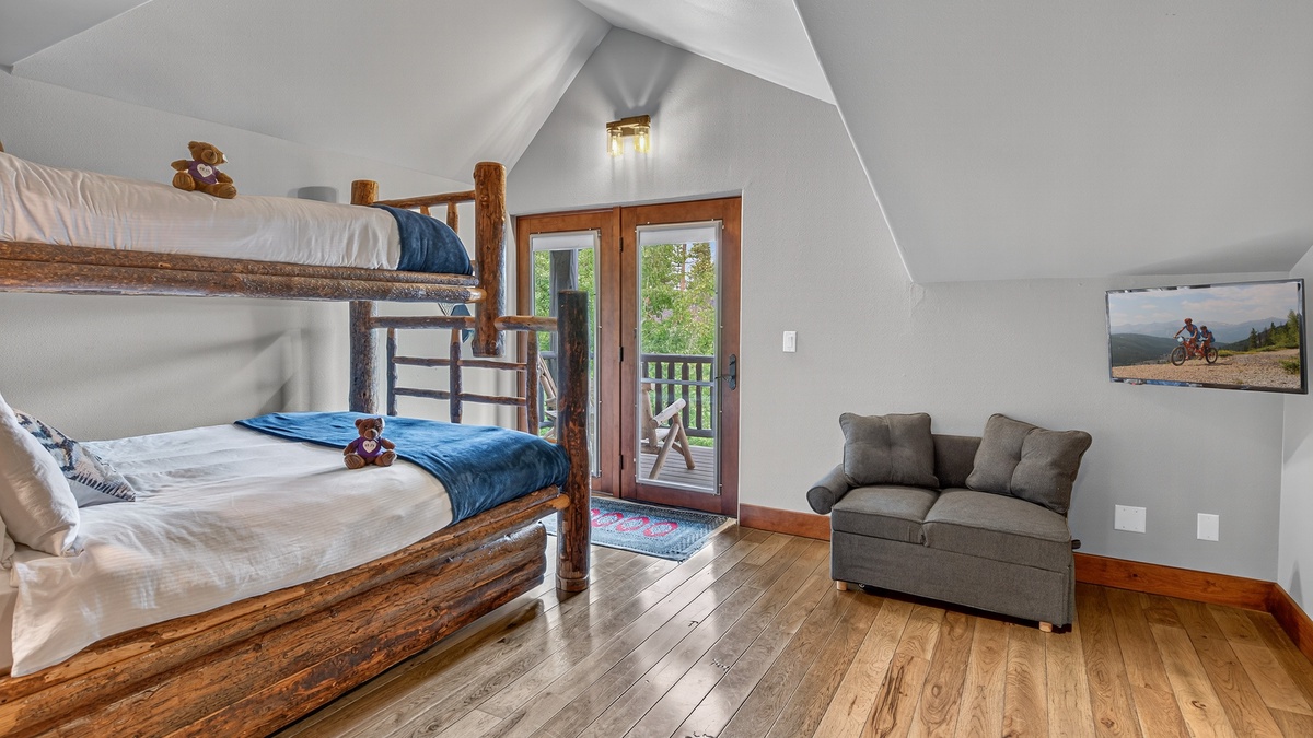 Bedroom 4, Upper Level - Bunkroom with twin-over-queen bunk and twin trundle