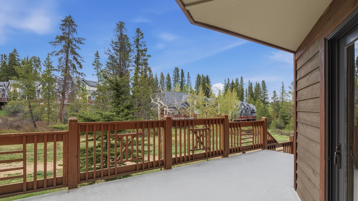 Deck, Main Level - With forest views