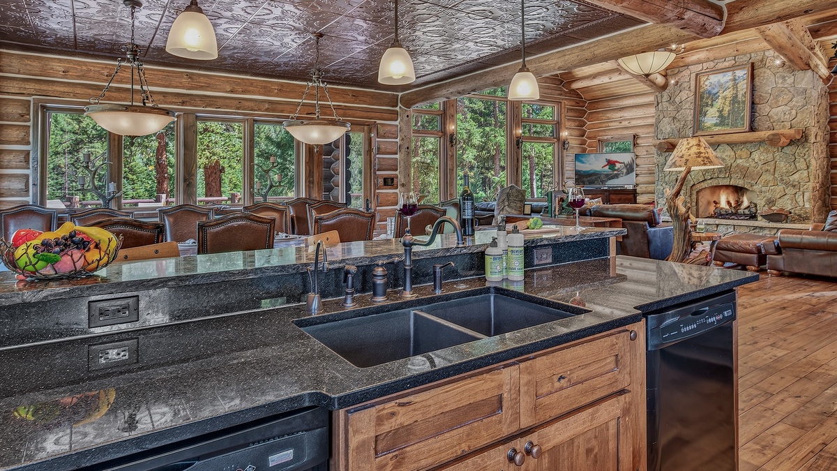 Kitchen, Main Level - Double sink with surrounding countertops