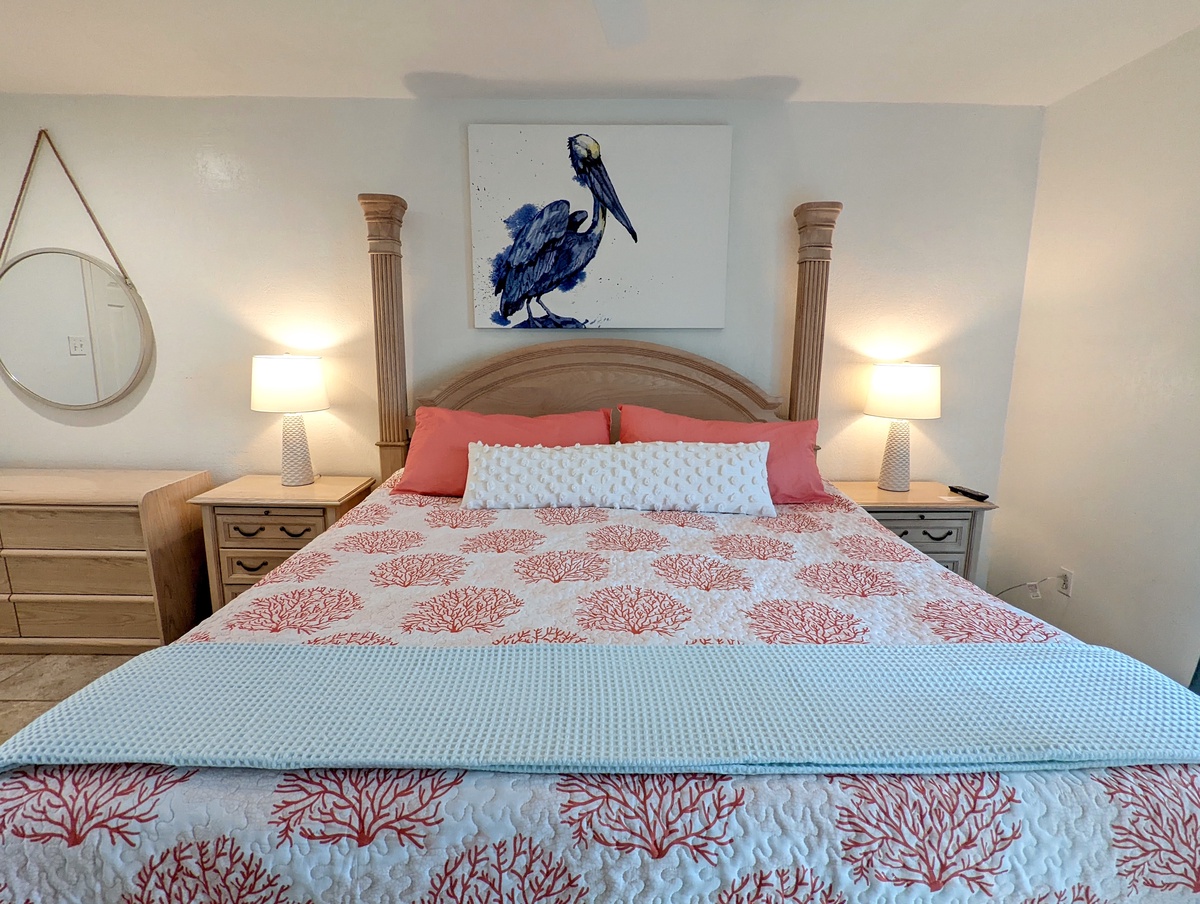 Sink into coastal comfort with crisp linens and soothing nautical touches that welcome you to unwind completely.