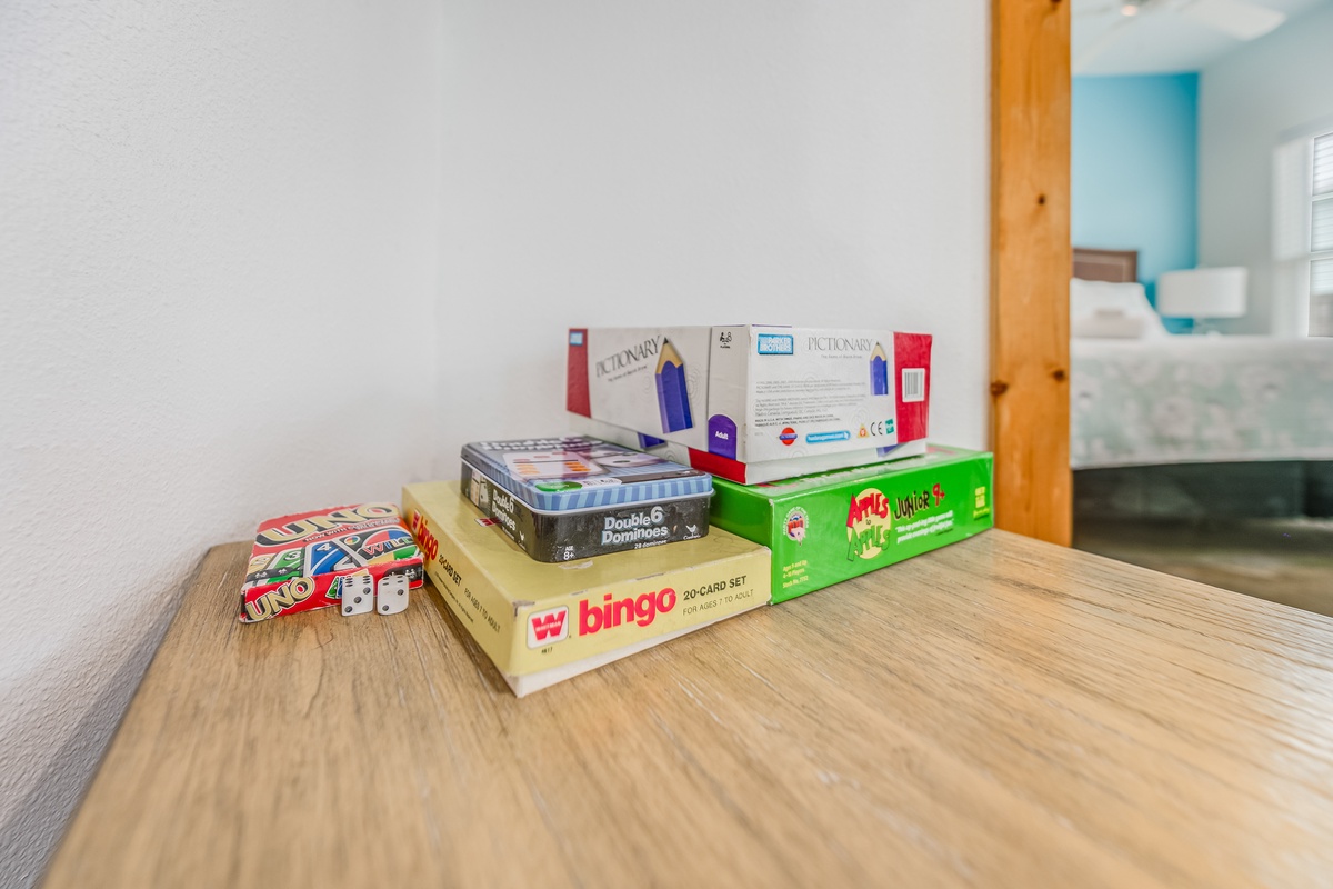 Unwind with your loved ones over classic games including bingo, cards, and Pictionary—perfect for creating memorable evenings together.