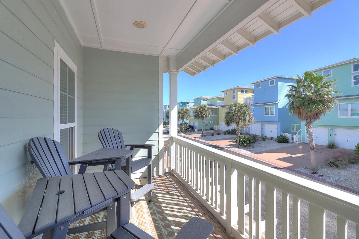 Settle into your private balcony chairs and soak up the coastal charm surrounding your retreat.