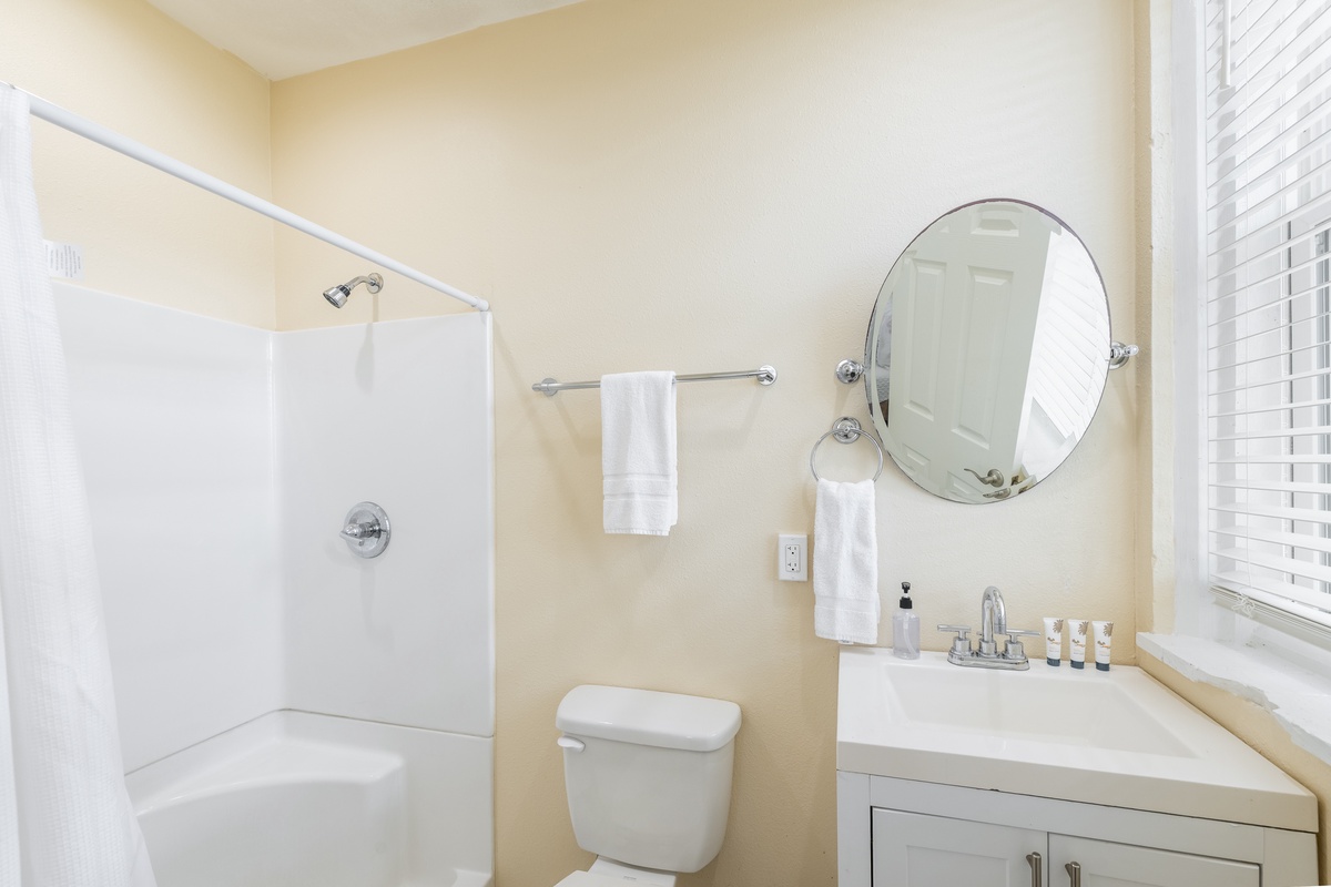 Refresh in your serene private bathroom, complete with tub-shower combo that create a calming, spa-like retreat.