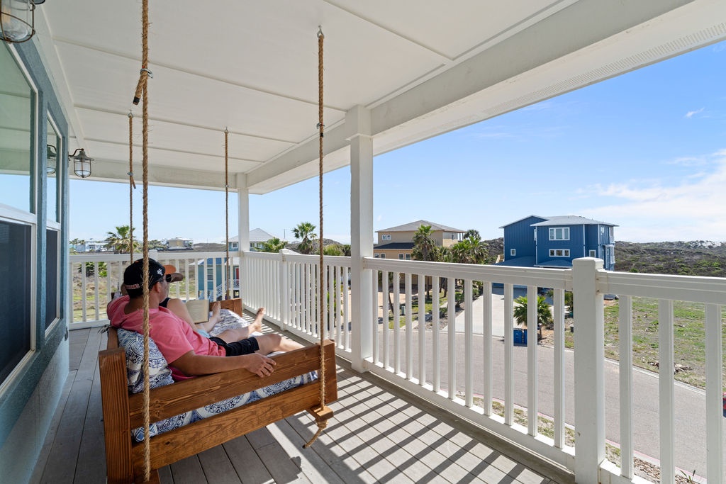 Swing gently on your private porch swing while soaking up coastal views and ocean breezes.