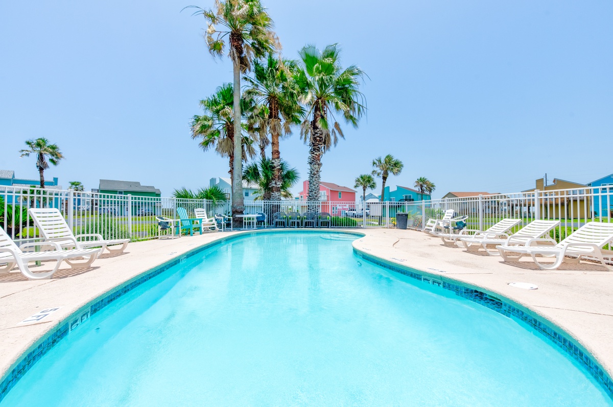 Dive into your private oasis surrounded by swaying palms and colorful beachside homes. Crystal-clear waters await your afternoon swim.
