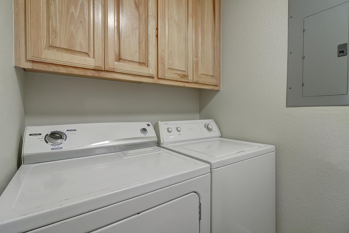 Your own in-unit laundry makes vacation life effortless—fresh clothes and towels whenever you need them.