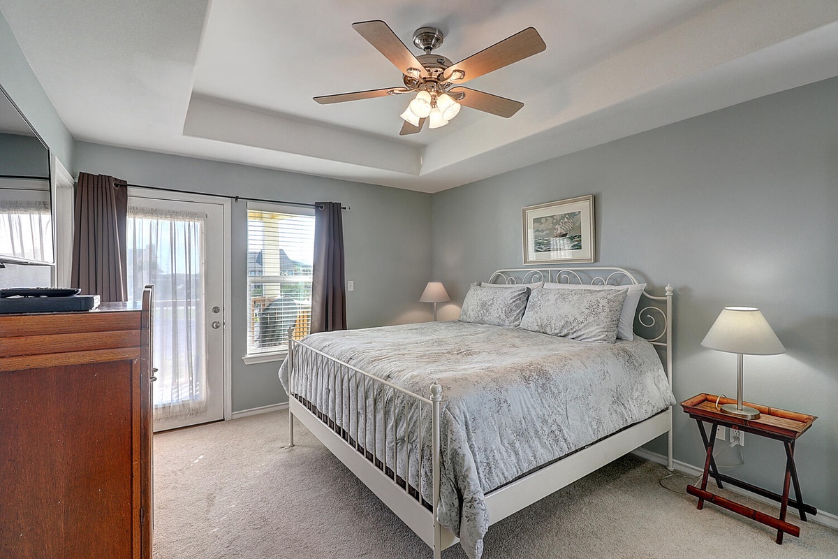 Sink into the plush bedding of your serene bedroom, where soft lighting and calming colors create the perfect retreat for restful nights.