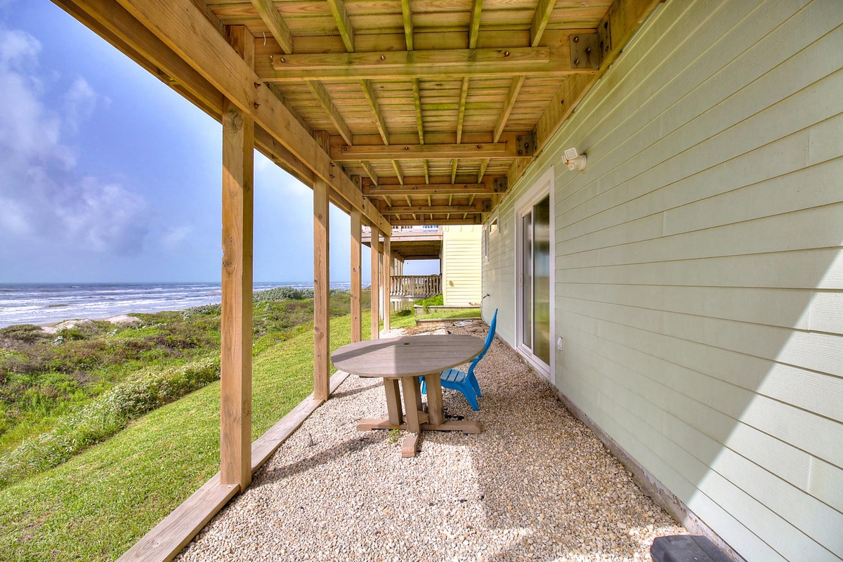 Step onto your private covered terrace and breathe in the ocean air while enjoying meals with stunning coastal views right outside your door.