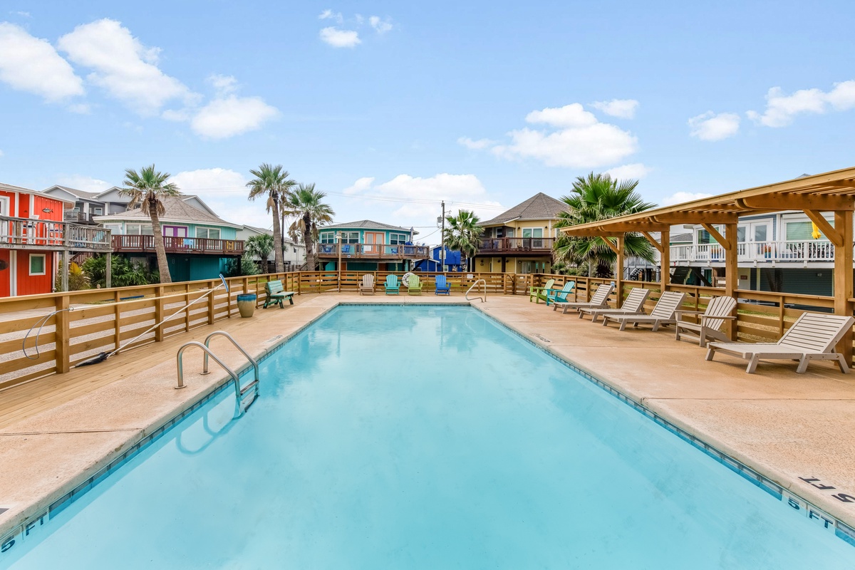 Family-friendly pool area with plenty of seating to make new memories with the family
