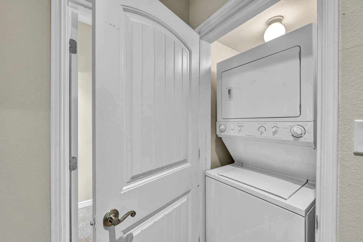 Your own in-unit washer and dryer keep your vacation wardrobe fresh and ready for every adventure.
