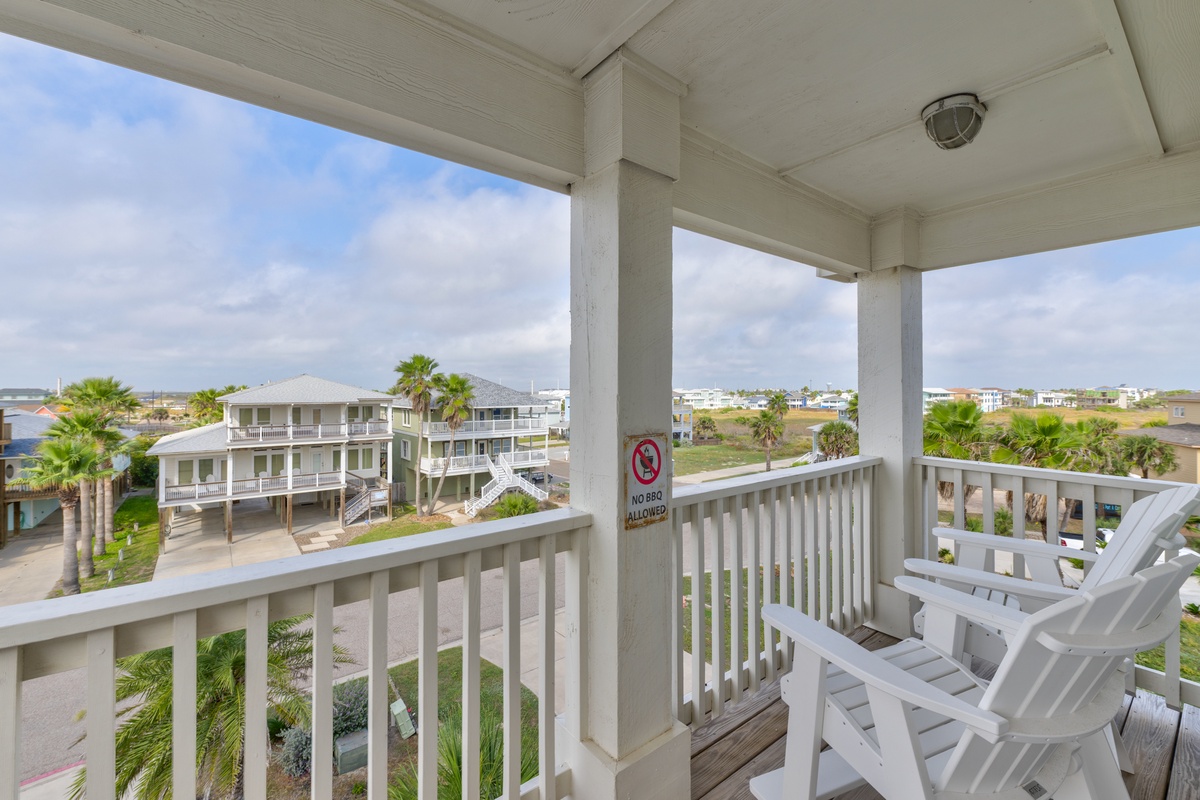 Start your mornings with coffee on your private balcony, taking in panoramic views of the coastal community below.