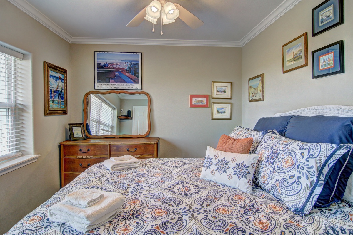 Rest peacefully in your cozy bedroom with soft linens, warm lighting, and thoughtful decor that creates a welcoming retreat.