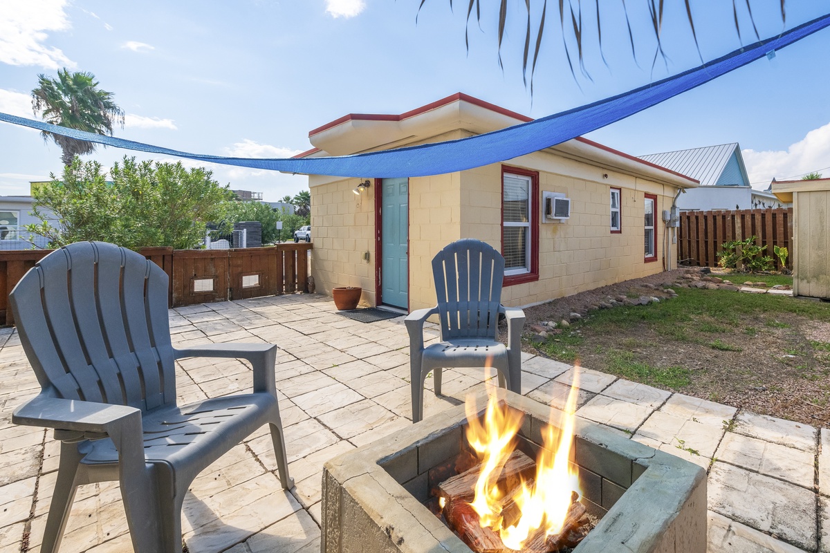Unwind around your private fire pit on the stone patio, where evening stories come alive under the stars.