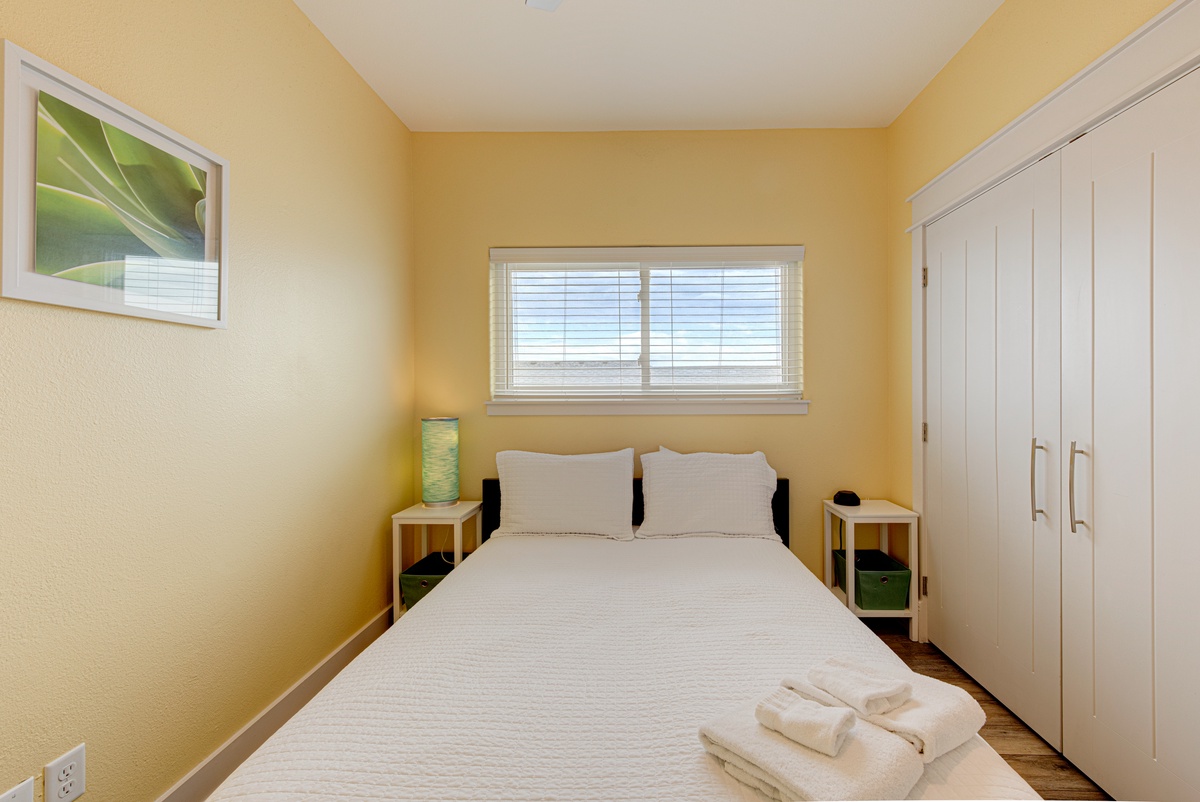 Sink into crisp linens and wake to gentle sunlight in your serene bedroom sanctuary with ample wardrobe space.