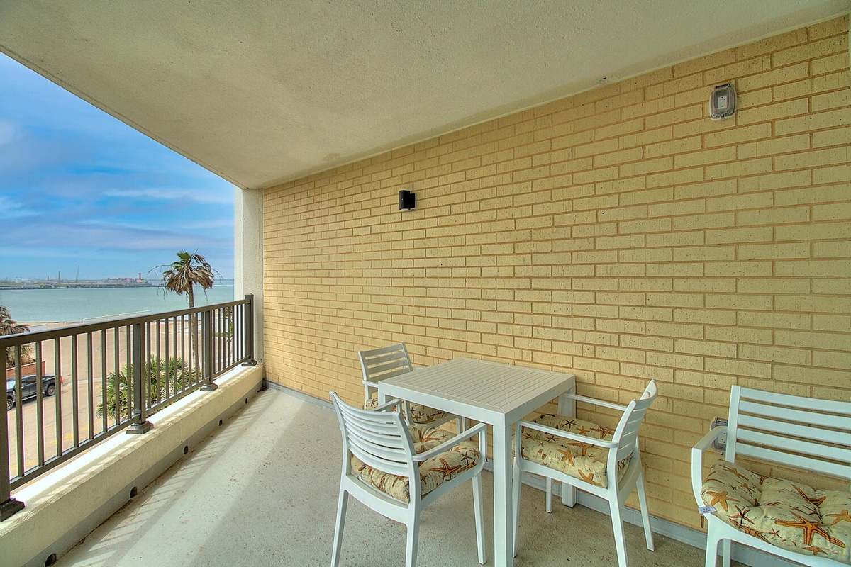 Your private balcony offers stunning water views where you can enjoy morning coffee or evening cocktails at your own dining table.