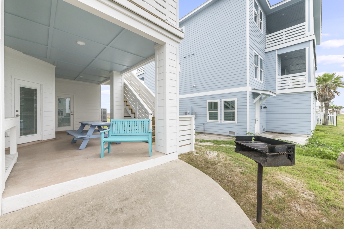 Your private covered patio offers the perfect spot to relax with outdoor seating and a dedicated BBQ grill for memorable meals.