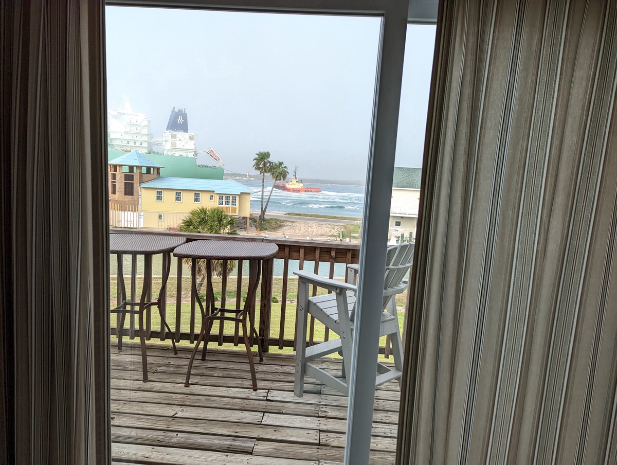 Step onto your private balcony for breathtaking ocean views. Watch ships pass by while you sip morning coffee at your bistro table.