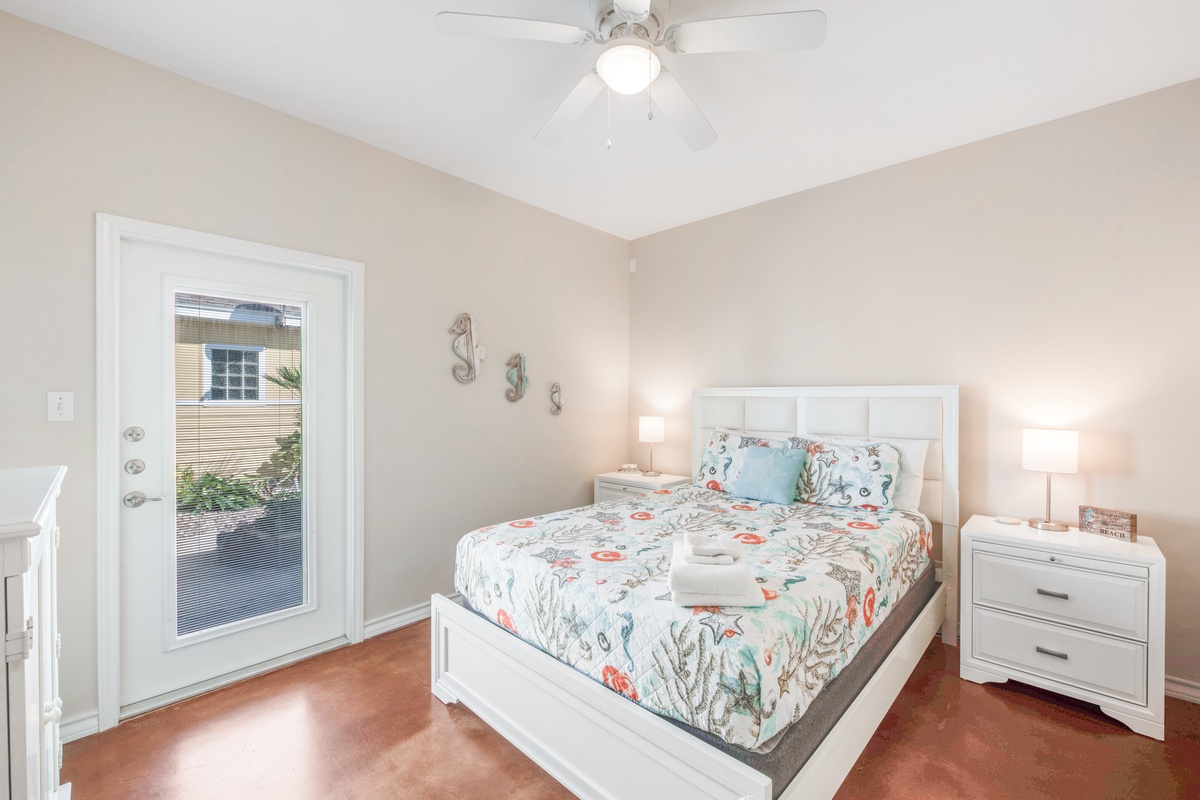 Drift off to sleep in your coastal-themed bedroom, where ocean-inspired linens and gentle light create the perfect seaside sanctuary.