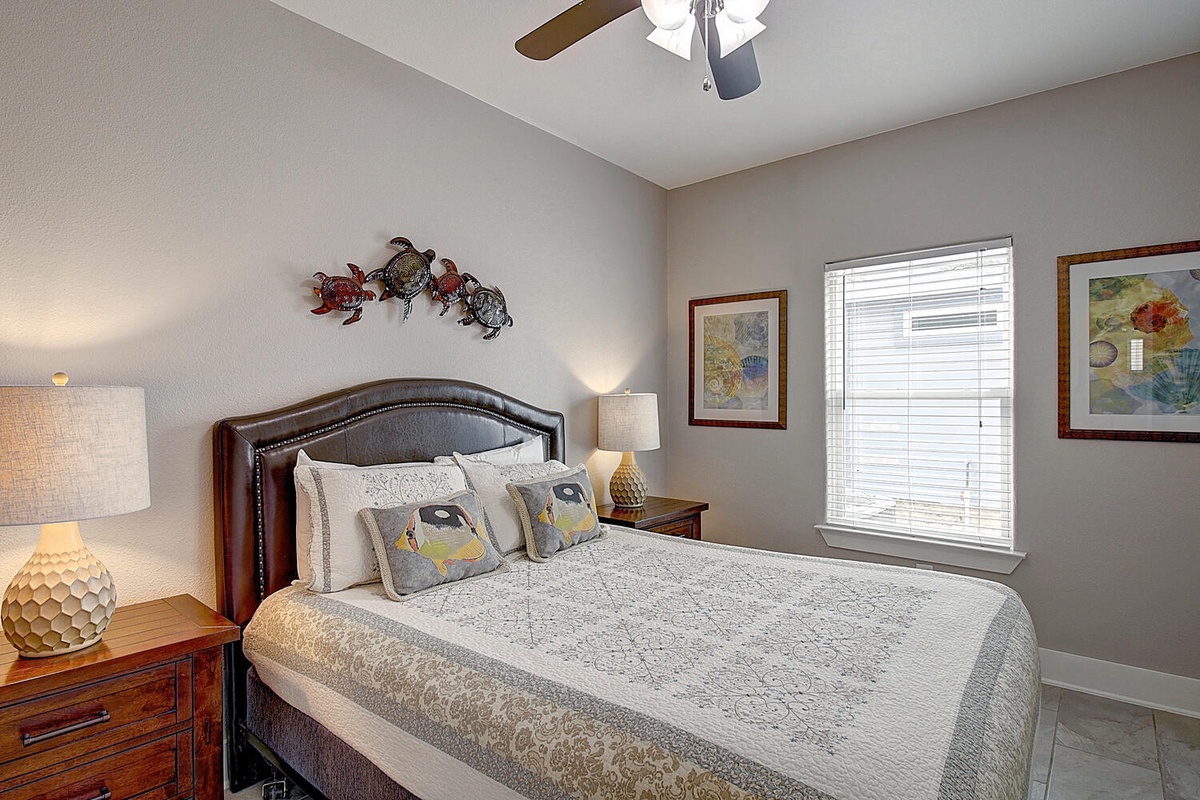 Rest in your tastefully appointed bedroom featuring elegant decor and thoughtful touches that create a peaceful retreat.