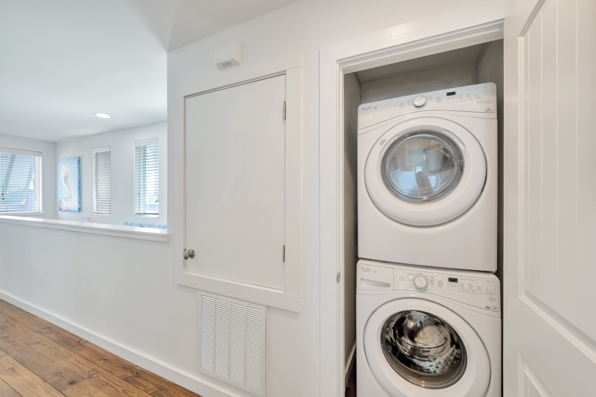 Your in-unit washer and dryer make it easy to pack light and keep your clothes fresh throughout your stay.