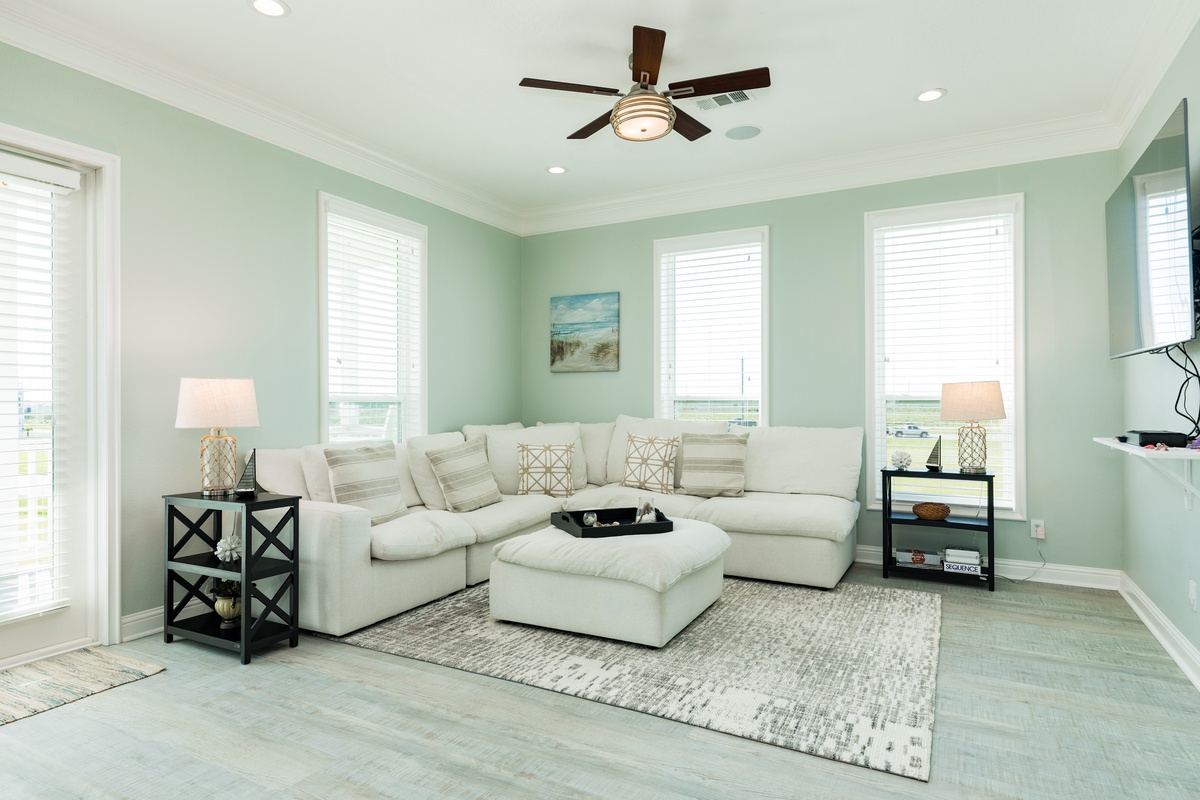 Comfortable sectional in the living room