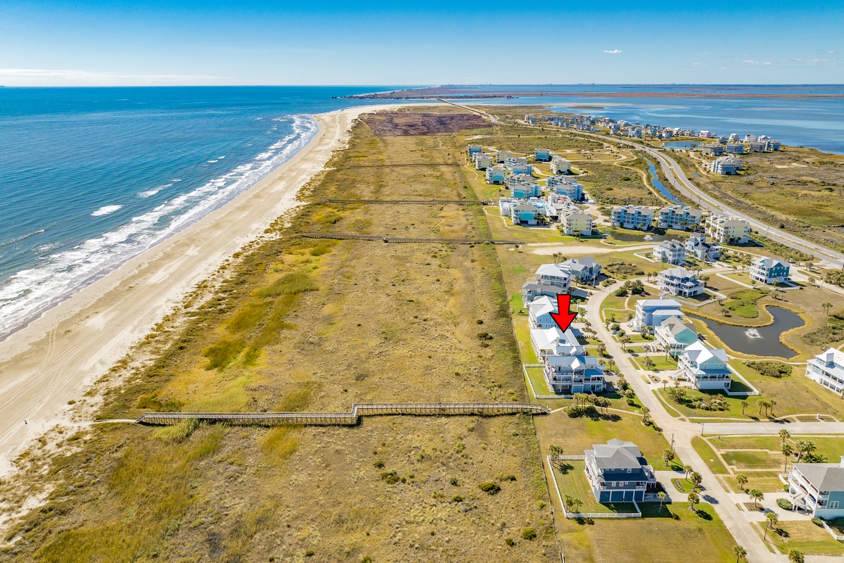 Beachfront home located in the Pointe West neighborhood