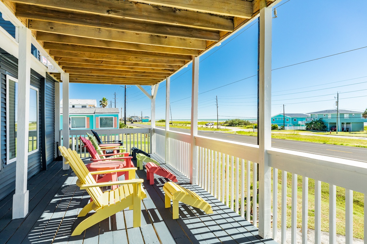 Unwind after a day in the sun on the lounge chairs