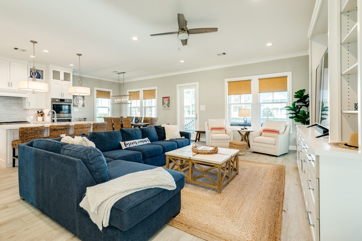 Large, comfy sectional - perfect for family movie nights