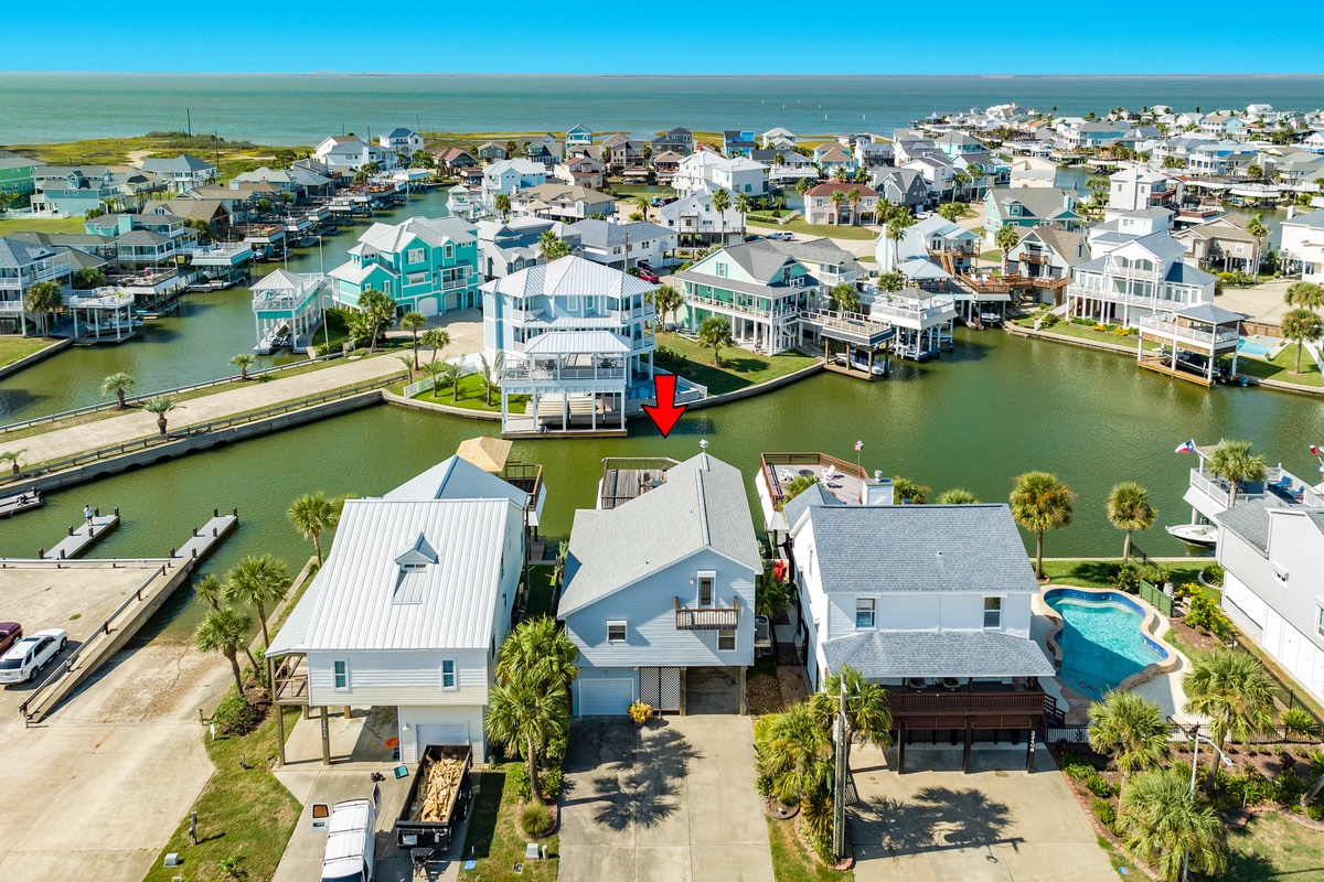 Canal home with waterfront views