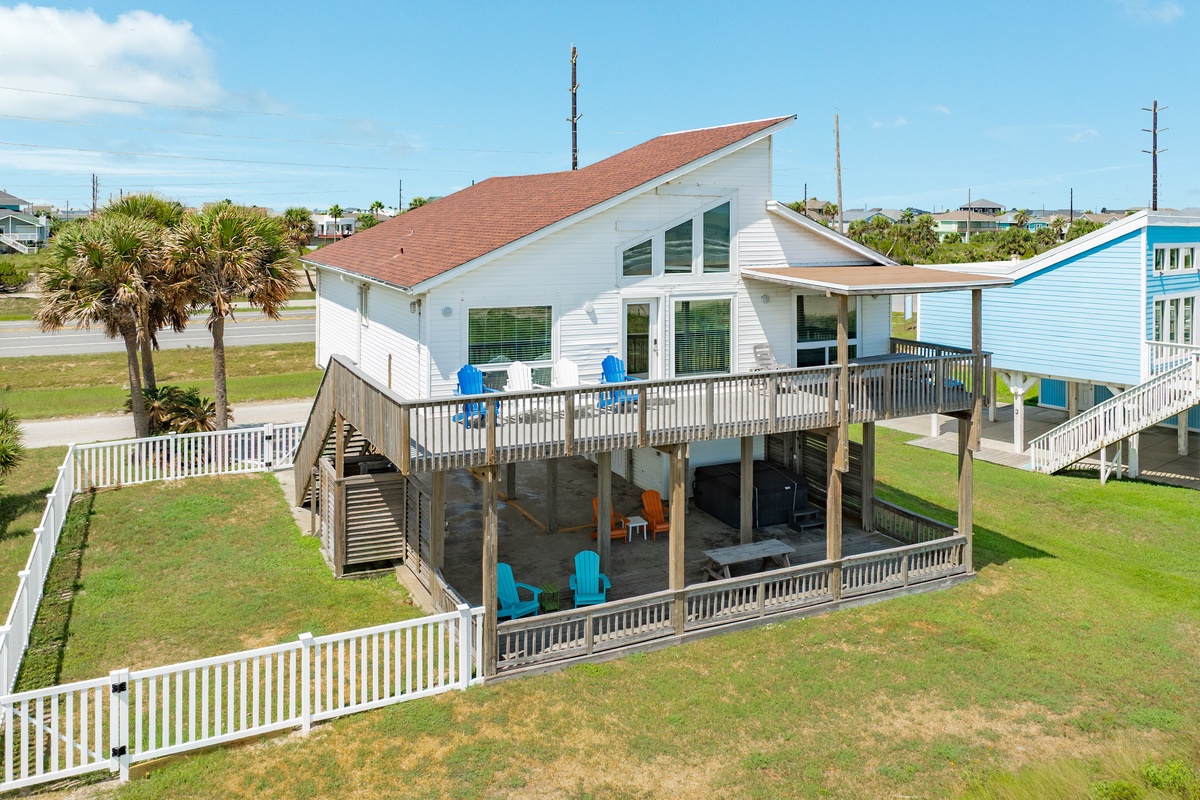 Enjoy panoramic beach views from both inside and out
