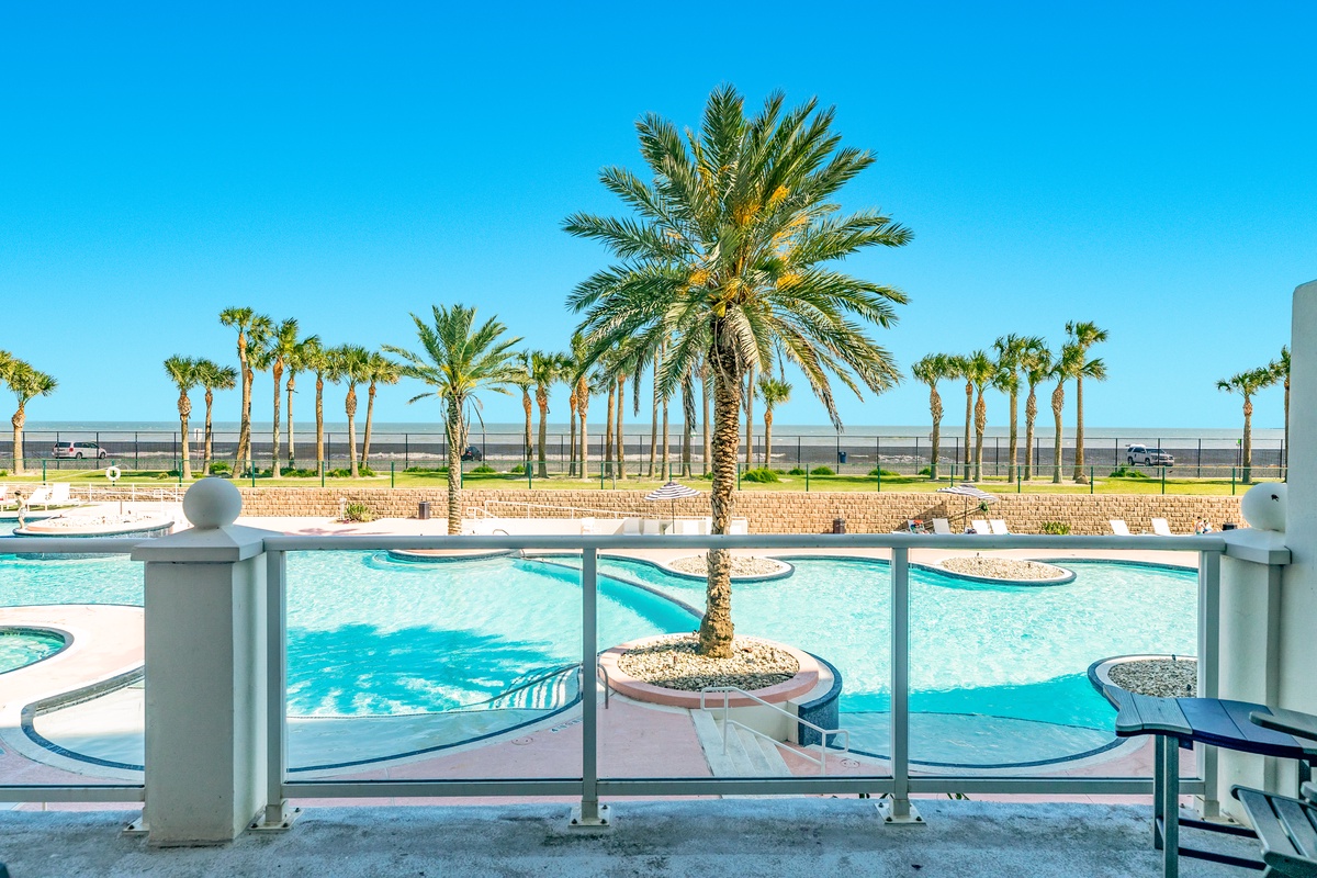 Great views of the resort pool from the balcony