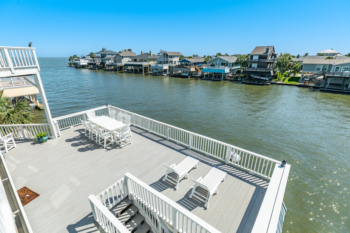 Expansive main level deck with great views