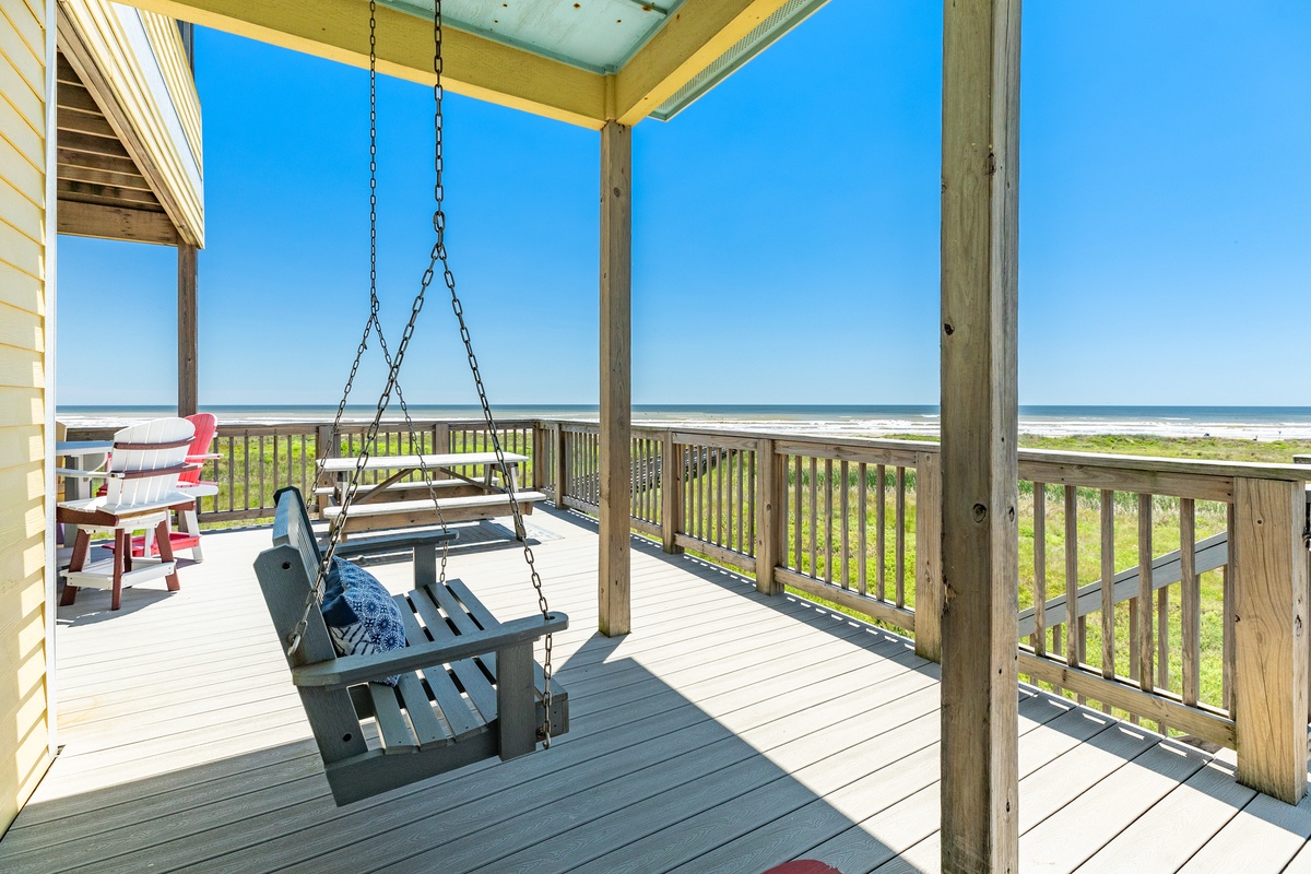 Relax in the Gulf breezes on the Main level deck