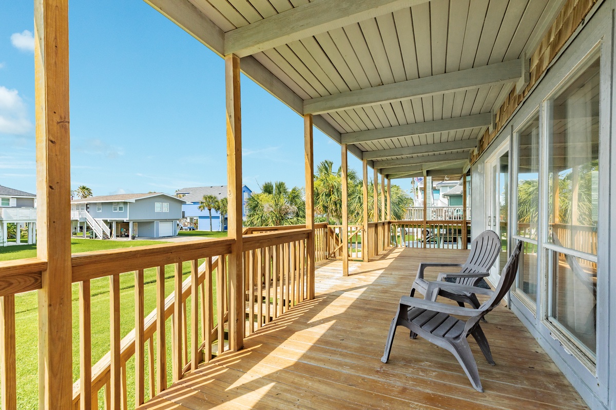 Expansive covered deck
