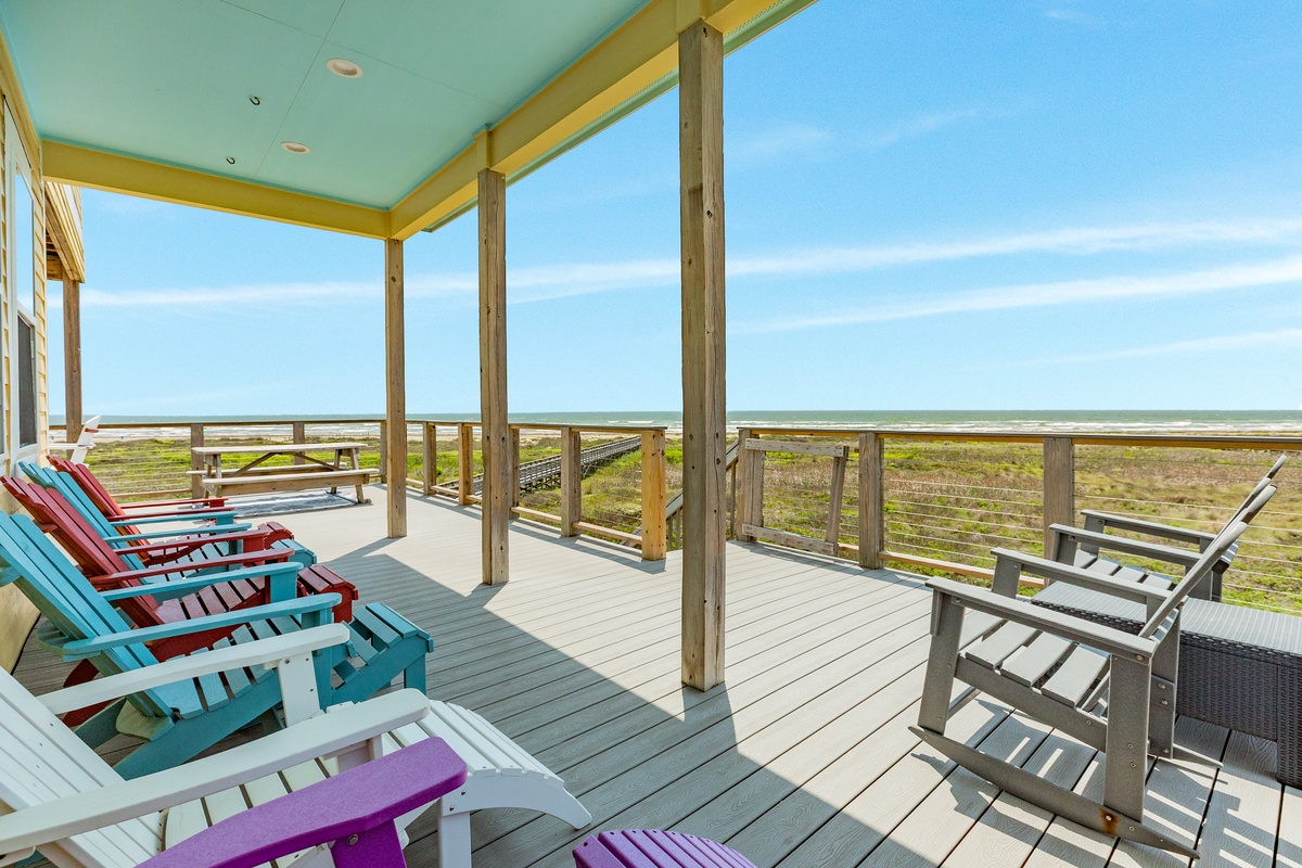 Great Gulf views from the main level deck