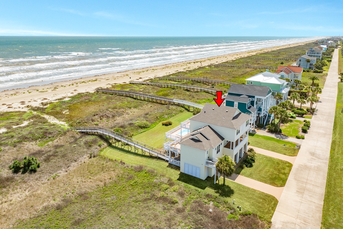 You'll be just steps away from miles of open beach