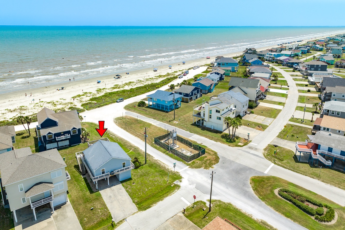 Located right next to the neighborhood beach access road
