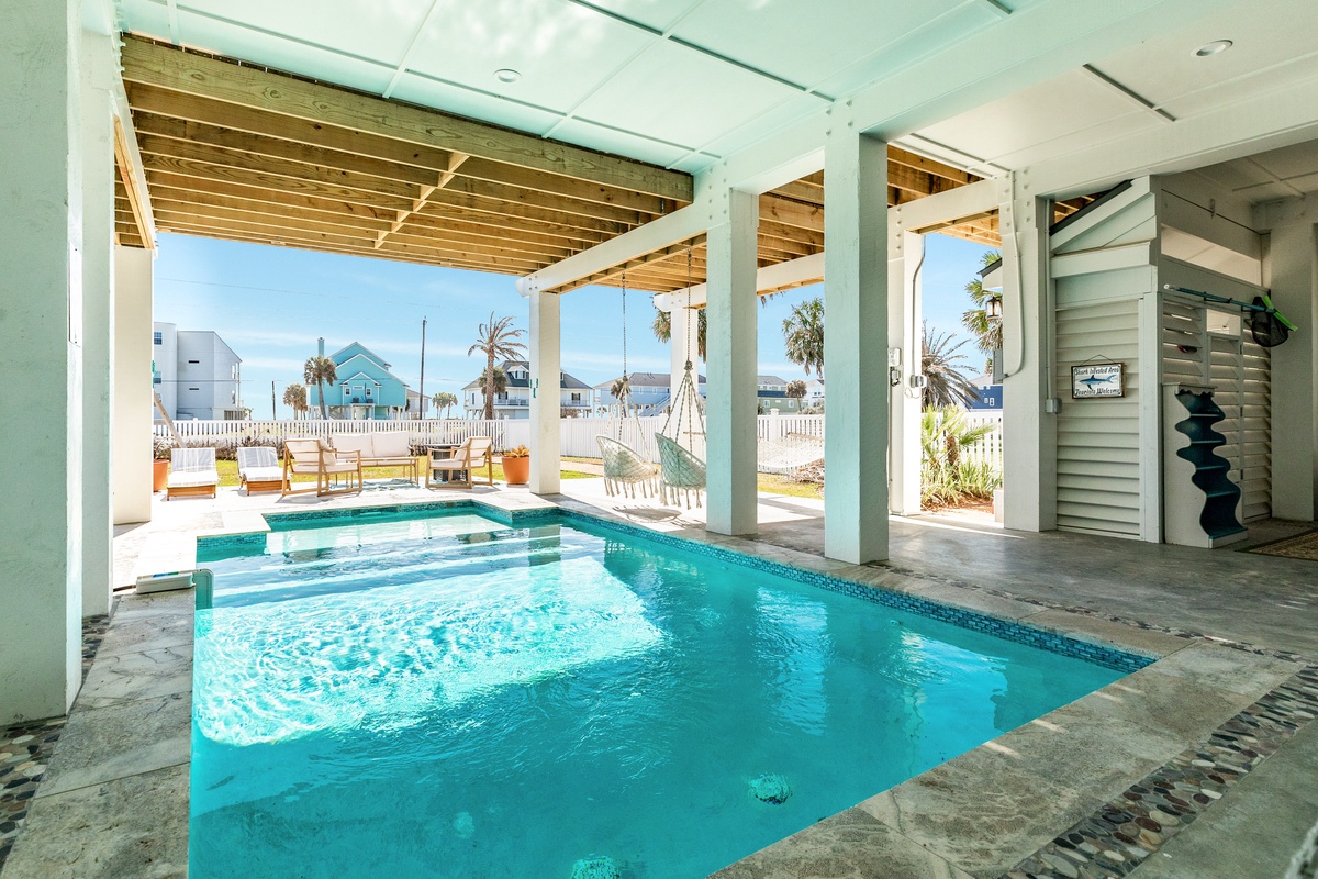 Spend a day relaxing in the private pool