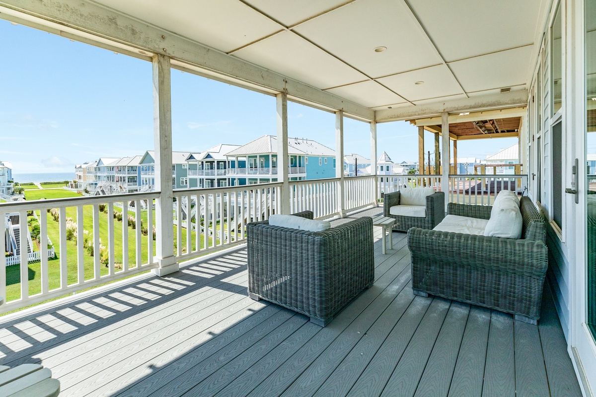 Relax on the comfortable outdoor furniture