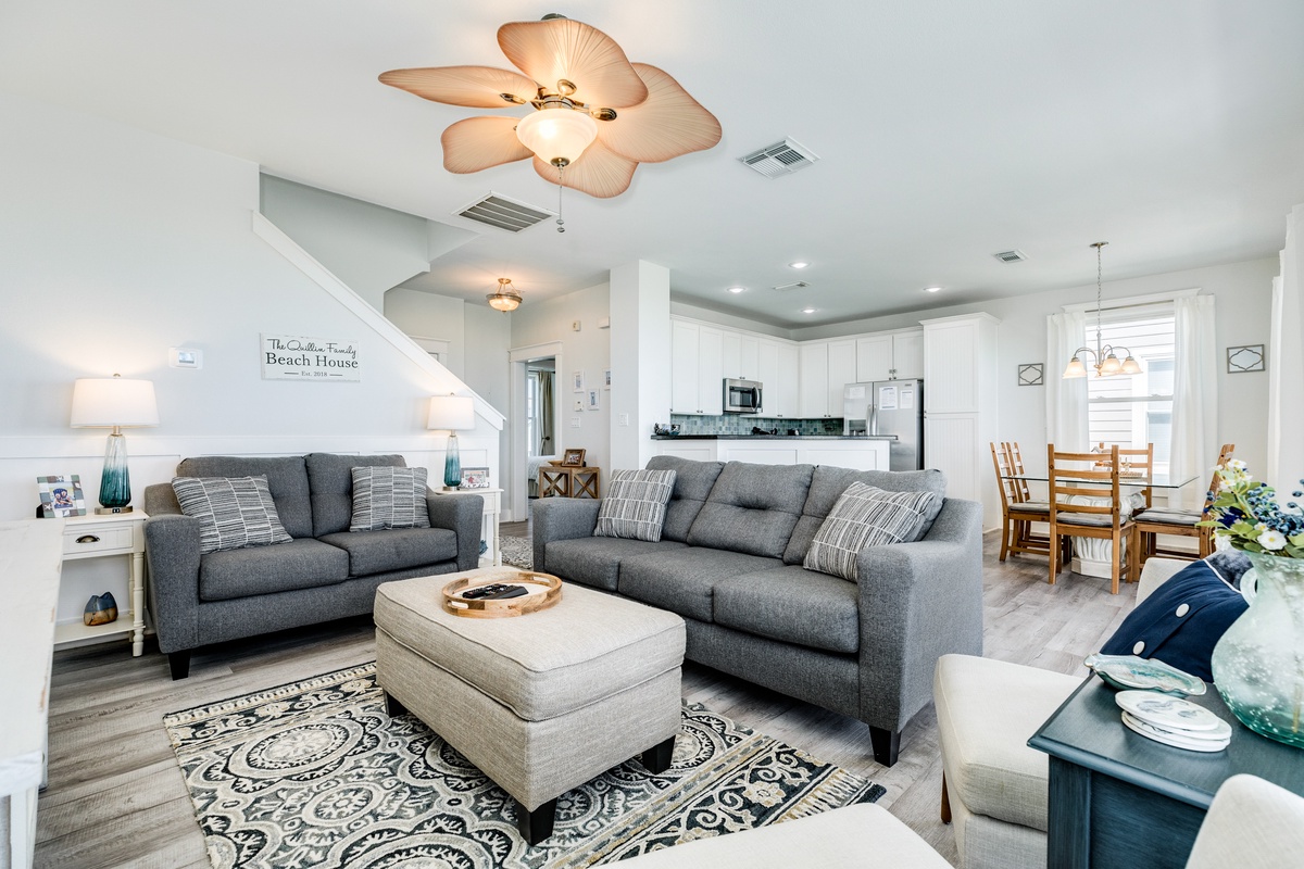 Bright and airy open living space